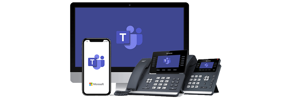 Microsoft Teams phone system on mobile devices, workstations, and dedicated telephones